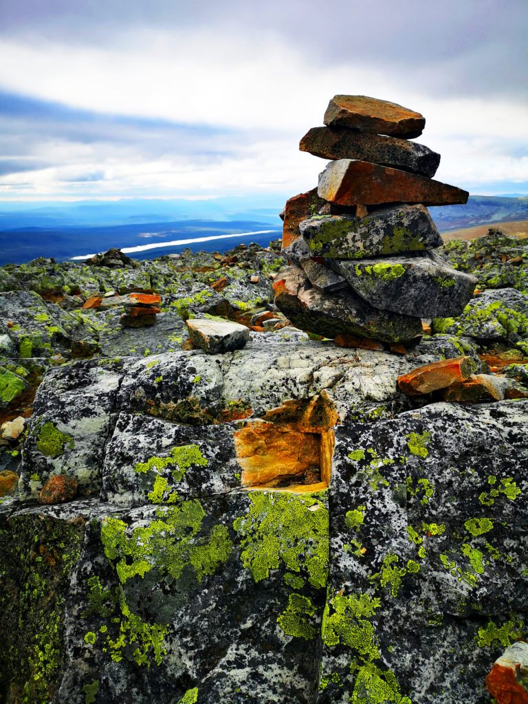 Utsikt från Mount Städjan, toppen på ett fjäll i Sverige.